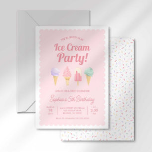 Invitation Anniversaire de la crème glacée