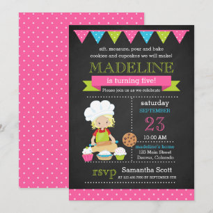 Invitation Anniversaire de la cuisson   Décoration de gâteaux