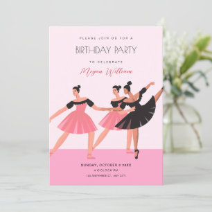 Invitation Anniversaire de la danse de Ballerina