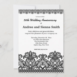 Invitation Anniversaire de la dentelle