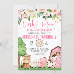 Invitation Anniversaire De La Ferme Rose Et De La 