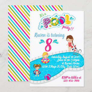 Invitation Anniversaire de la fête de la piscine