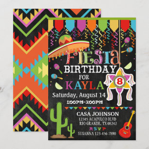 Invitation Anniversaire de la fête mexicaine de la Fiesta Pin