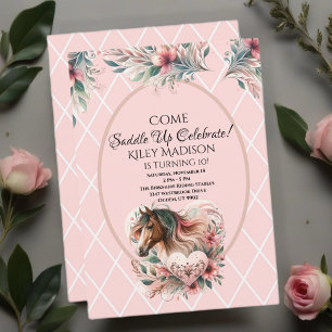 Invitation Anniversaire de la fille du cheval