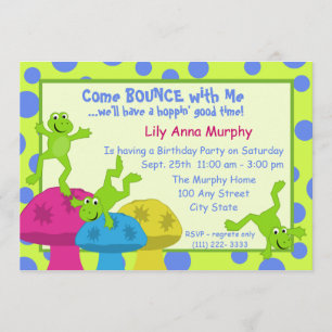 Invitation Anniversaire de la grenouille