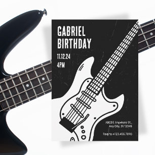 Invitation Anniversaire de la guitare rock