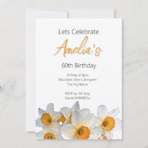 Invitation Anniversaire de la jonquille du printemps