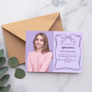 Invitation Anniversaire de la lavande dessinée à la main