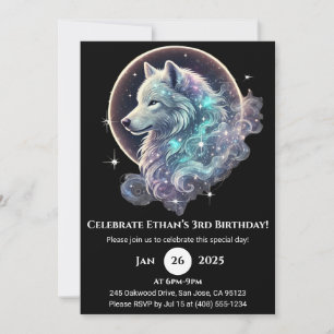 Invitation Anniversaire de la Lune du loup céleste