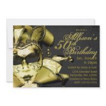 Anniversaire de la mascarade en or brossé