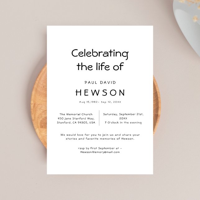 Invitation Anniversaire de la mort du Mémorial funéraire noir (Créateur téléchargé)