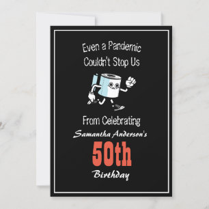 Invitation Anniversaire de la pandémie à tout âge Image amusa