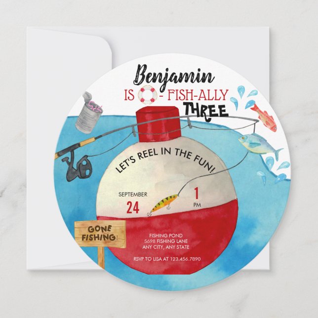 Invitation Anniversaire de la pêche (Devant)
