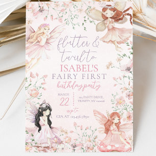 Invitation Anniversaire de la Petite Fée Flutter et Twirl