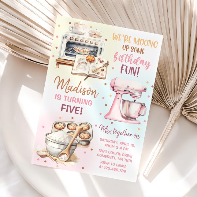 Invitation Anniversaire de la petite pâtisserie (Créateur téléchargé)