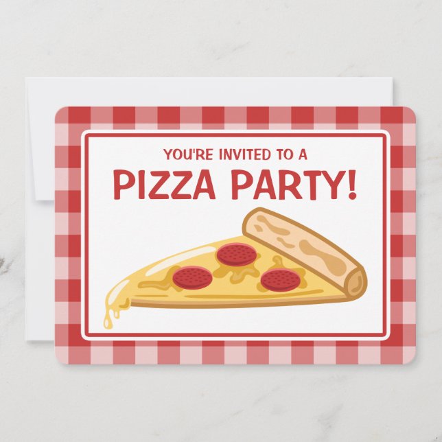 Invitation Anniversaire de la Pizza (Devant)