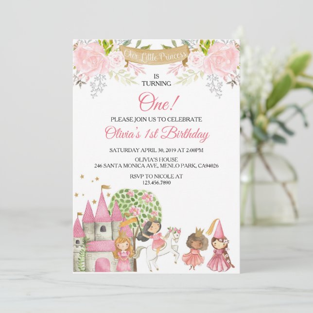 Invitation Anniversaire de la princesse (Debout devant)