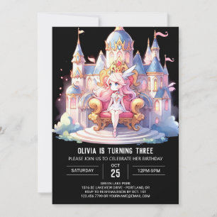 Invitation Anniversaire de la princesse numérique enchantée