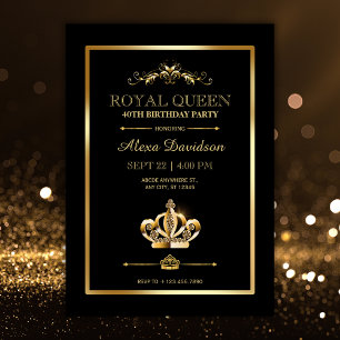 Invitation Anniversaire de la reine royale