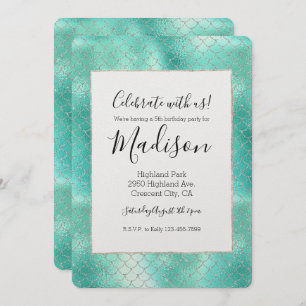 Invitation Anniversaire de la sirène d'argent