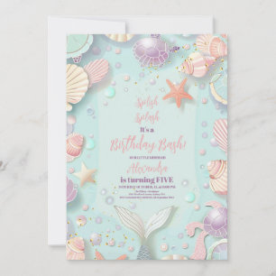 Invitation Anniversaire de la sirène magique