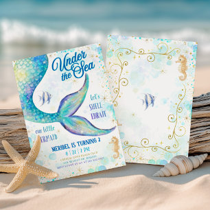 Invitation Anniversaire de la Sirène sous la Mer