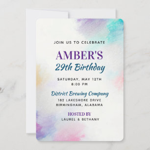 Invitation Anniversaire de la toile peinte