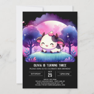 Invitation Anniversaire de la Vache Élégant en Ligne
