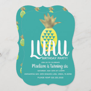 Invitation Anniversaire de l'ananas LUAU