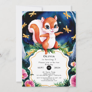 Invitation Anniversaire de l'écureuil géant
