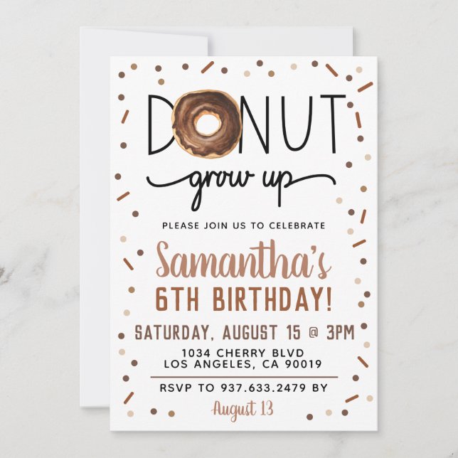 Invitation Anniversaire de l'élevage de Donut au c (Devant)