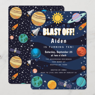 Invitation Anniversaire de l'espace