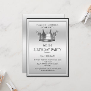 Invitation Anniversaire de l'homme de la Couronne d'argent du