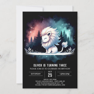 Invitation Anniversaire de Lion Whimsy