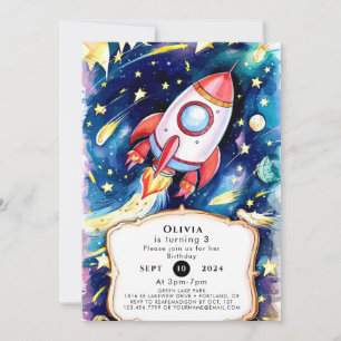 Invitation Anniversaire de Little Enchanted Rocket