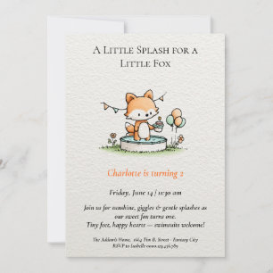 Invitation Anniversaire de Little Fox Pool