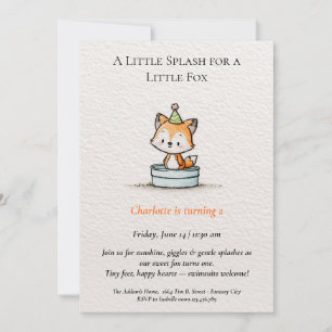 Invitation Anniversaire de Little Fox Pool