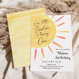 Invitation Anniversaire de Little Sunshine Boho