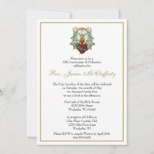 Invitation Anniversaire de l'ordre du prêtre catholique