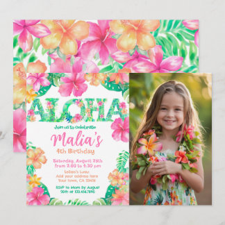 Invitation Anniversaire de Luau