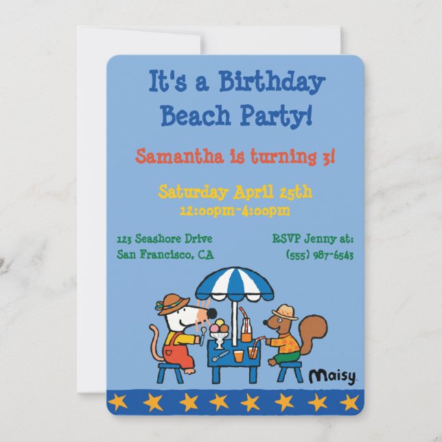 Invitation Anniversaire de Maisy et Cyril (Devant)