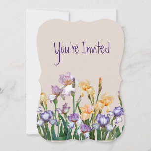 Invitation Anniversaire de mariage 25 ans Asters Jardin Fleur