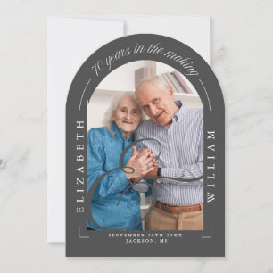 Invitation anniversaire de mariage 70 ans Photo Ar