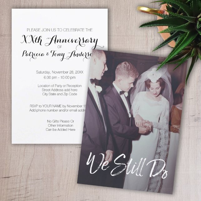 Invitation Anniversaire de mariage avec photo - Nous sommes t (Créateur téléchargé)