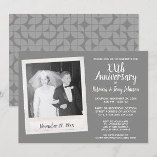 Invitation Anniversaire de mariage avec photo vintage