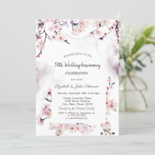 Invitation Anniversaire de mariage Cerisier en fleurs
