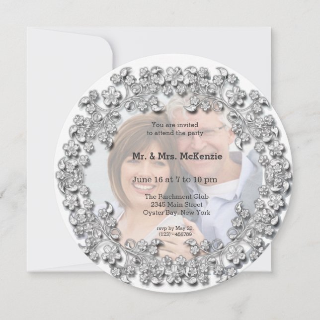Invitation Anniversaire de Mariage Diamant (Devant)