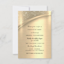 Invitation Anniversaire de mariage or Bridal Glitter