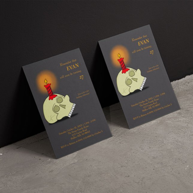 Invitation Anniversaire de Memento Mori Halloween (Créateur téléchargé)