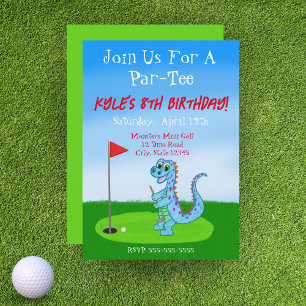 Invitation Anniversaire de naissance de dinosaure mignon sur